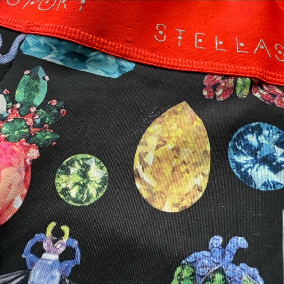 Adidas x Stella Sport Climalite Gem Print Leggings in Black Women’s Size Medium - Picture 10 of 14